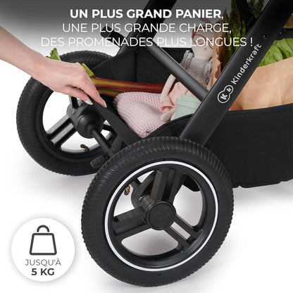 KINDERKRAFT B-TOUR poussette multifonction 3-en-1 jusqu'à 22kg + siège auto MINK PRO