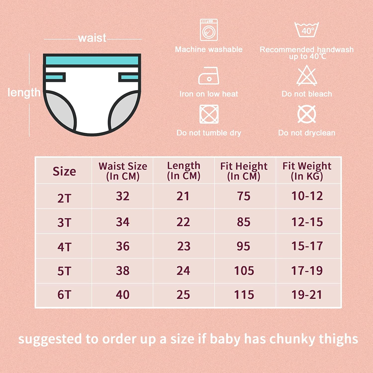 FLYISH DIRECT culottes d'apprentissage 6T x8pcs