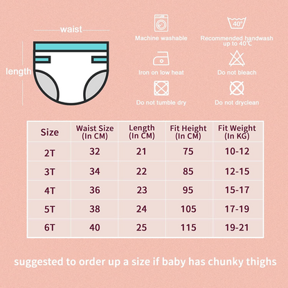FLYISH DIRECT culottes d'apprentissage 6T x8pcs