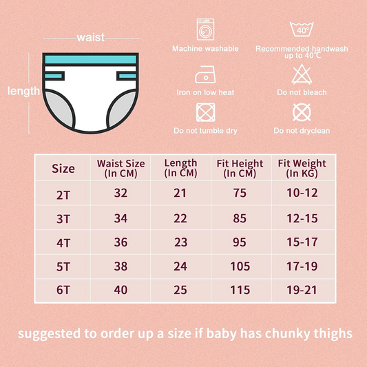 FLYISH DIRECT culottes d'apprentissage 6T x8pcs