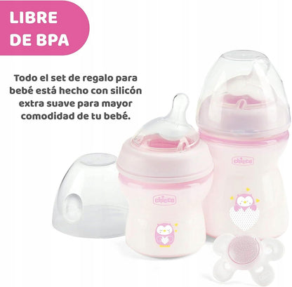 CHICCO set NaturalFeeling biberon 150 250 ml + tétine 0+