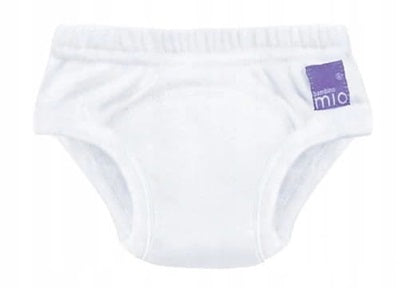 BAMBINO MIO majtki treningowe białe 3 lata+ białe majtki treningowe dla dziecka z logo mio