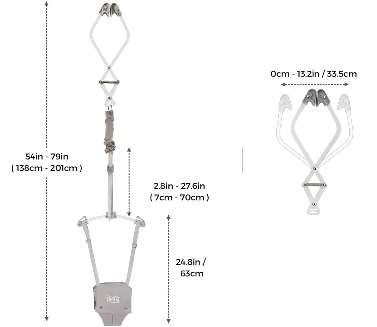 FUNLIO Hop sauteur de porte 6-24 mois jusqu'à 18 kg