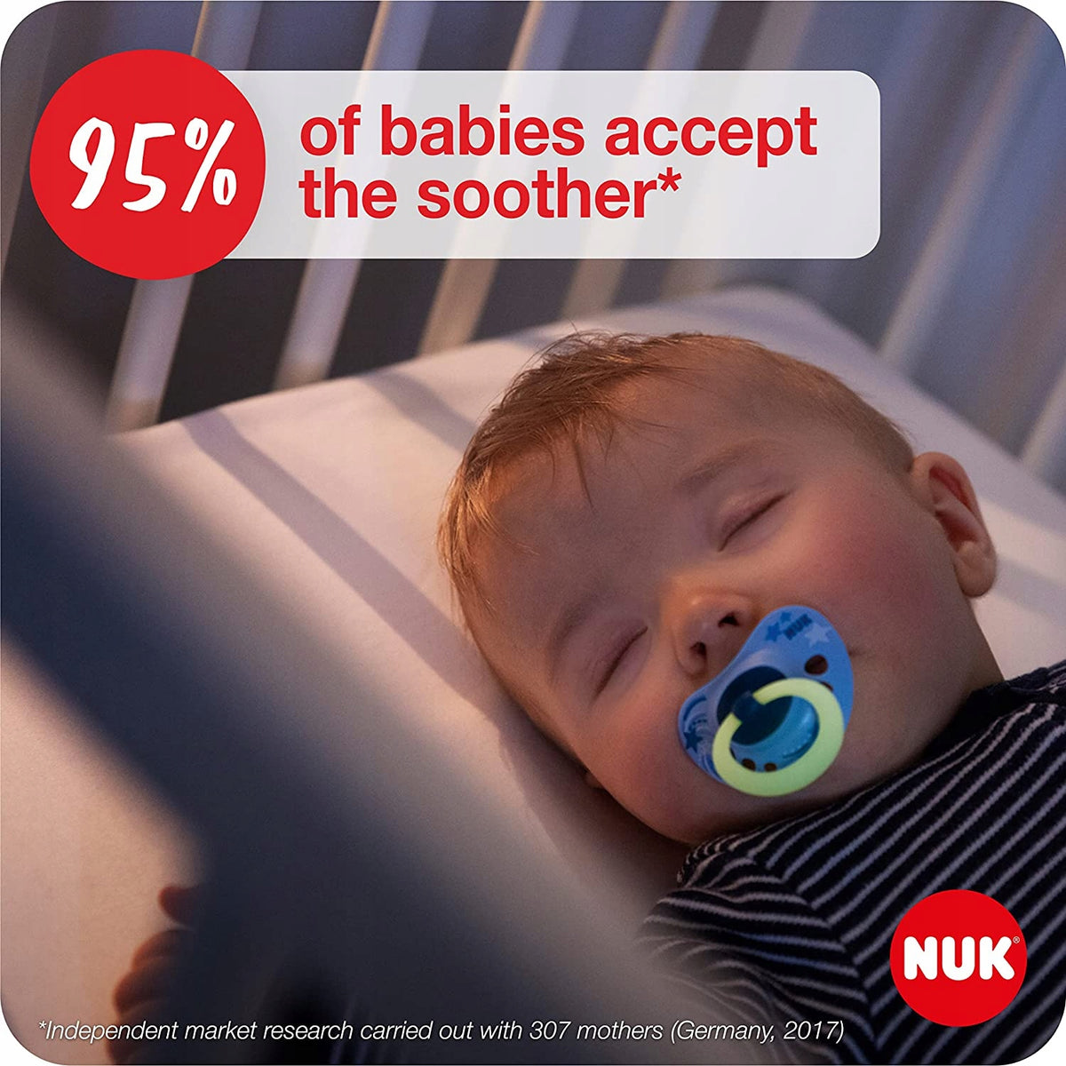 NUK SIGNATURE NIGHT smoczek uspokajający x2 6-18msc świecący w ciemności, 95% akceptacji przez niemowlęta