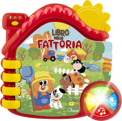 CHICCO Elektronisches Lernbuch „Bauernhof“ ENGLISCHE und ITALIENISCHE SPRACHE