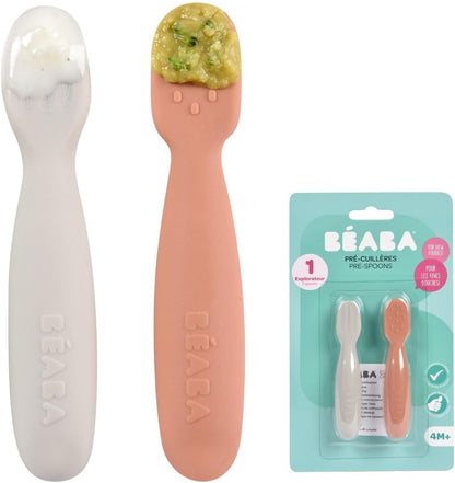 BEABA cuillère en silicone x2 4 mois+ O