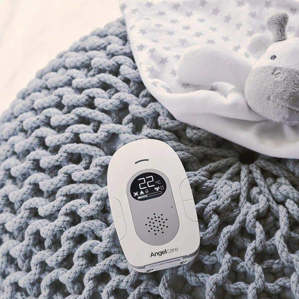 ANGELCARE AC110 cyfrowa niania elektroniczna z lampką nocną, biały monitor z wyświetlaczem