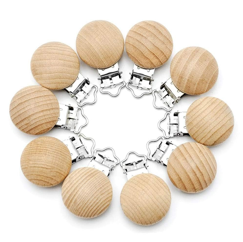 RUBY clips en bois pour chaîne de sucette 10 pièces