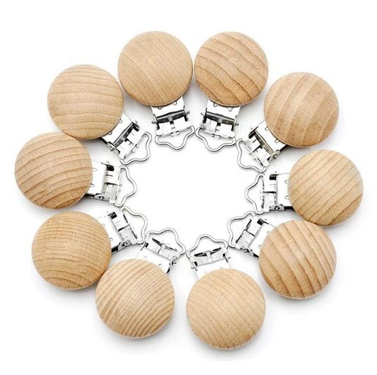 RUBY clips en bois pour chaîne de sucette 10 pièces