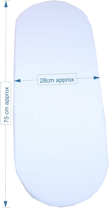 BABYPREM prześcieradło z gumką do kosza Mojżesza 76x28 cm x2