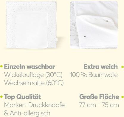 KOLIBRI matelas à langer souple 77X75cm avec housse amovible