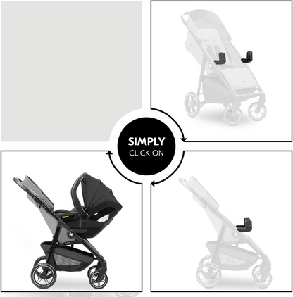 Adaptateur HAUCK pour poussette SHOP N CARE sièges auto MAXI CYBEX NUNA KIDDY JOIE