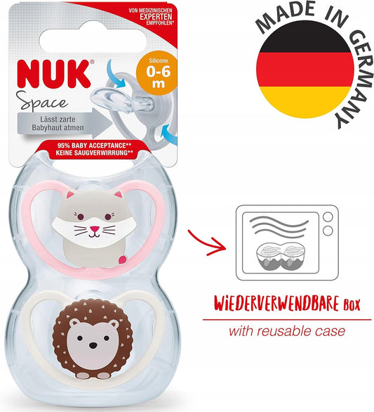 NUK Space chupeta de silicone x4 0-6m +box