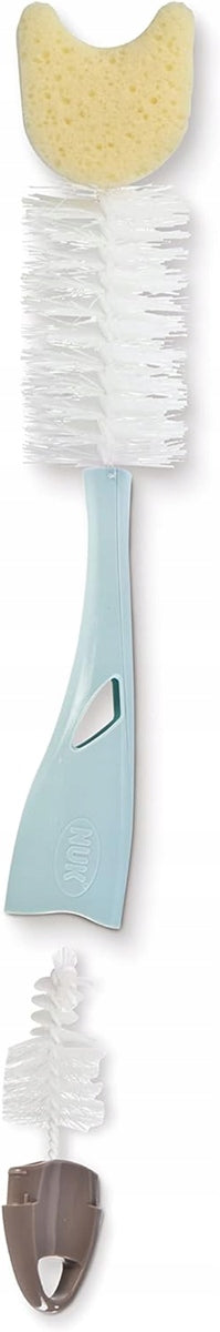 NUK 2-in-1-Bürste zum Reinigen von Flaschensaugern und Schnullern, 28 cm