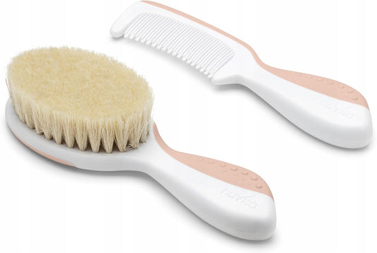 NUVITA peigne et brosse en poils de laine 14,5 cm