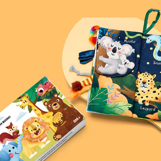 HAHALAND Jungly Tails livre sensoriel SUSPENDU 12,5 x 22 cm