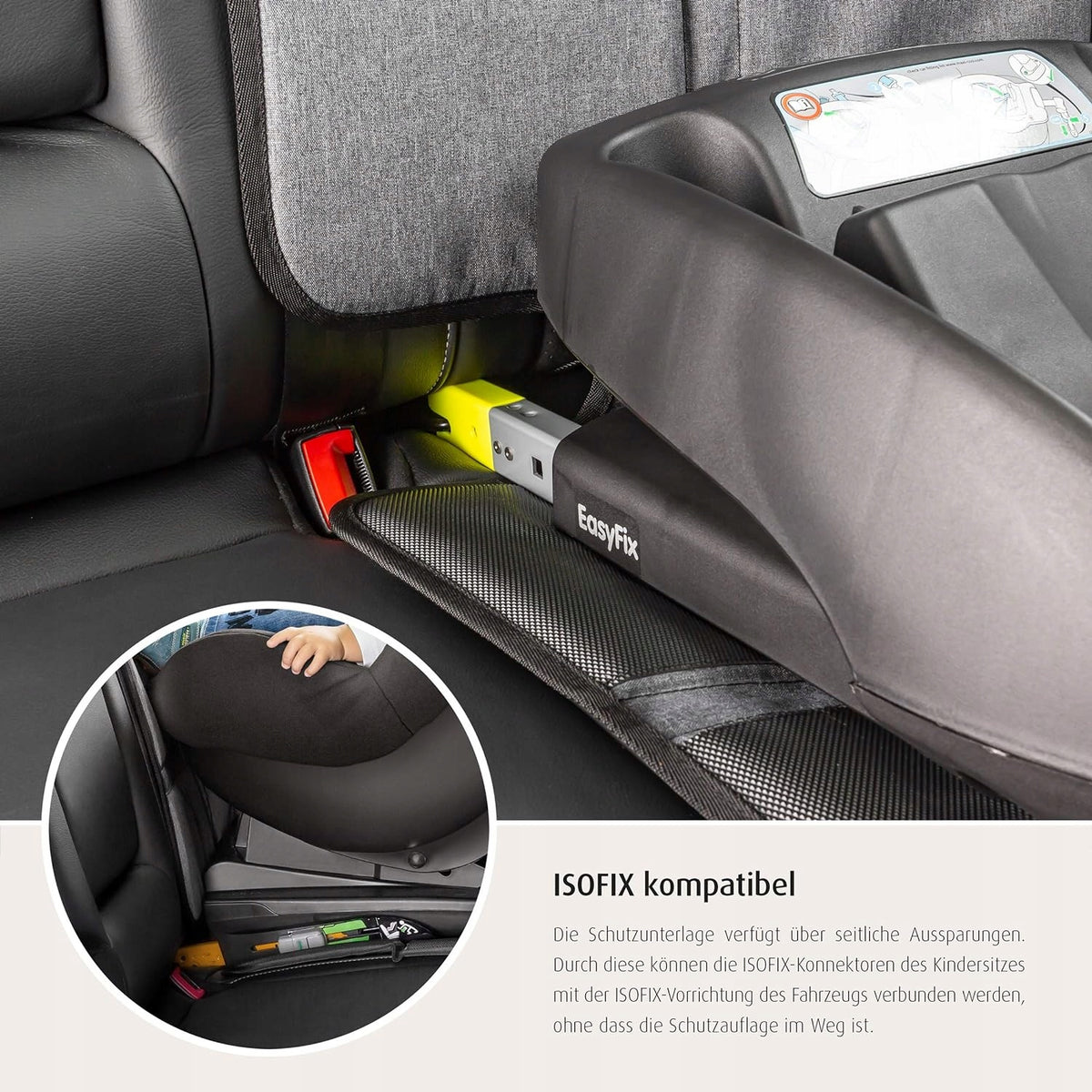 REER TravelKid MaxiProtect podkładka pod fotelik samochodowy ISOFIX kompatybilna, ochrona tylnej kanapy
