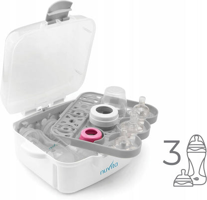NUVITA 1085 Mikrowellensterilisator für 3 Fläschchen und Zubehör – Produktbild 2