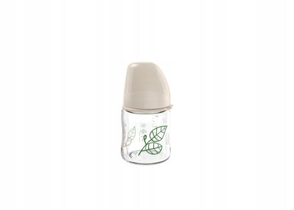 NIP Cherry Green biberón de vidrio 120 ml 0+ tetina de caucho natural S