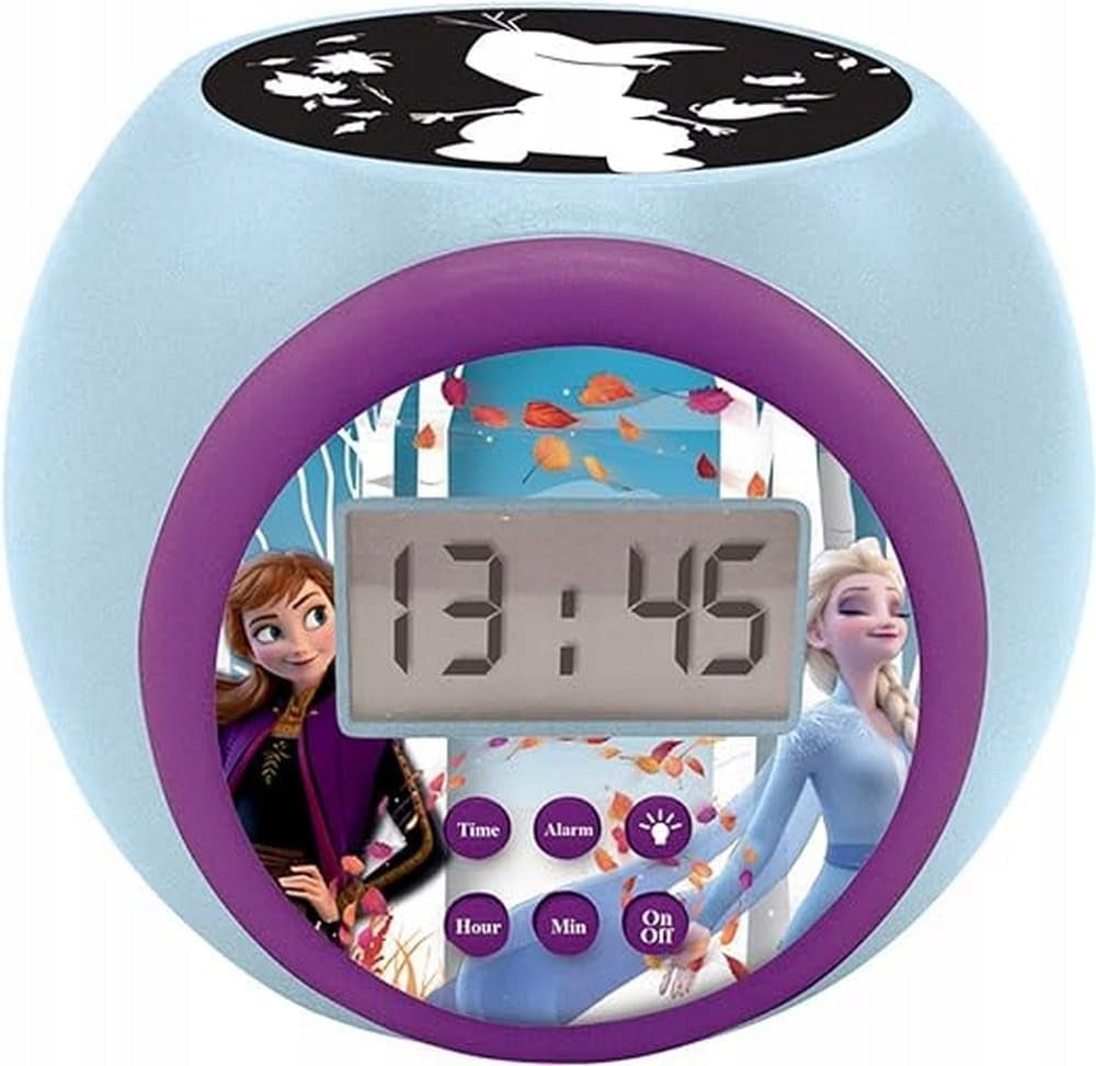 LEXIBOOK La Reine des Neiges projecteur 3 couleurs et réveil avec écran LCD