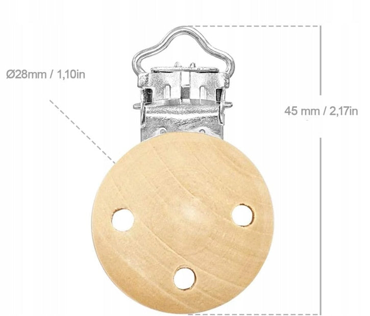 RUBY Artestar clips en bois pour chaîne de sucette 16 pièces
