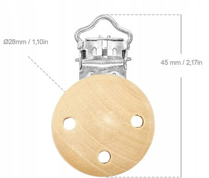 RUBY Artestar clips en bois pour chaîne de sucette 16 pièces