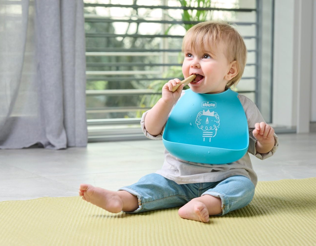 CHICCO Easy Start set en silicone bol cuillère bavoir