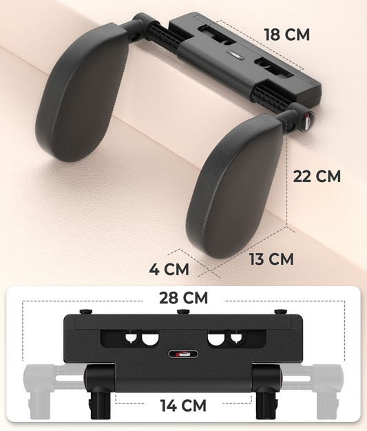 OASSER appuie-tête de voiture 14-28 cm réglable à 180°