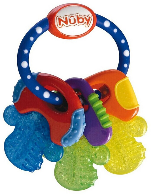 NUBY IcyBite anneau de dentition réfrigérant en silicone 9 x 14 cm CLÉS