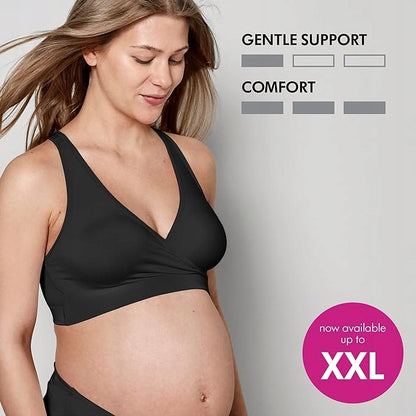 MEDELA KEEP COOL SLEEP biustonosz do karmienia na noc L, wygodny czarny biustonosz ciążowy i do karmienia