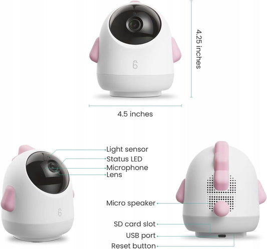 SIMSHINE Baby Pro cámara 2K 360° vigilabebés electrónica + soporte