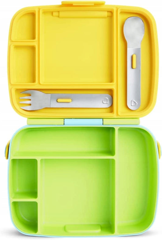 MUNCHKIN Bento Box śniadaniówka + sztućce, 5 komór