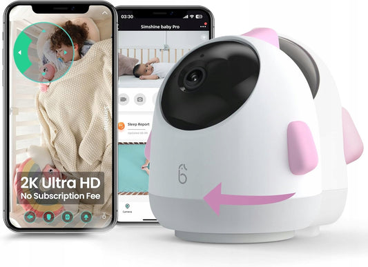 SIMSHINE Baby Pro cámara vigilabebés electrónica 2K FHD con mástil