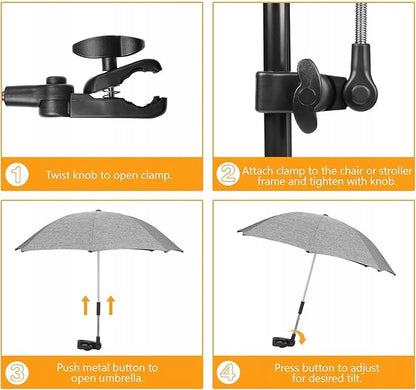 Parapluie de protection ZJ RIGHT pour poussette, diamètre 62 cm, protection UV, imperméable
