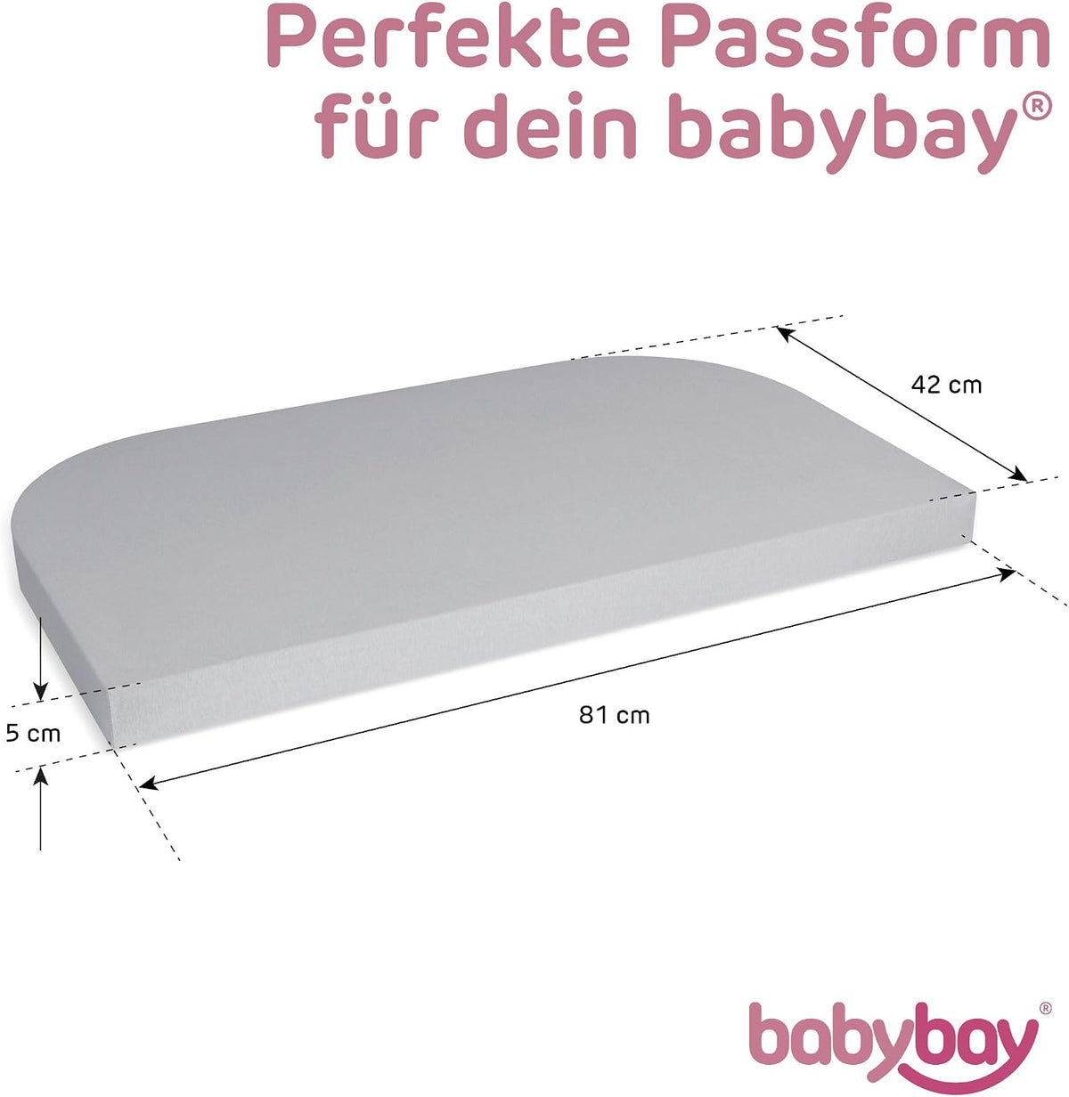 BABYBAY Spannbetttuch für Original 81x42 cm