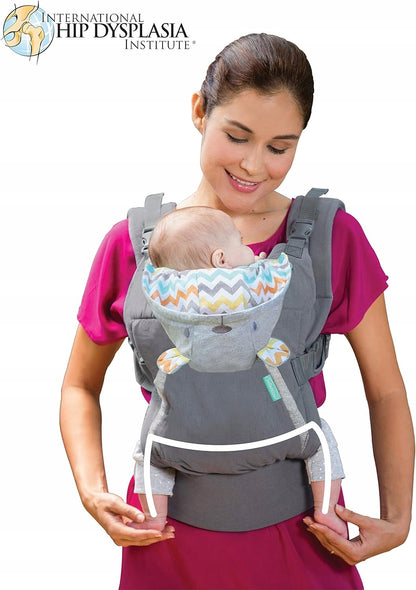 INFANTINO Cuddle Up porte-bébé ergonomique 5,5 - 18 kg avec capuche