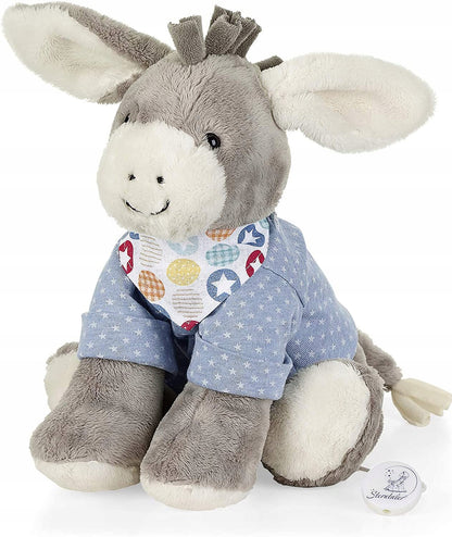 STERNTALER Osiołek Emmi MASKOTKA POZYTYWKA 28 cm "N pluszowa przytulanka z pozytywką La Le Lu, niebiesko-szara