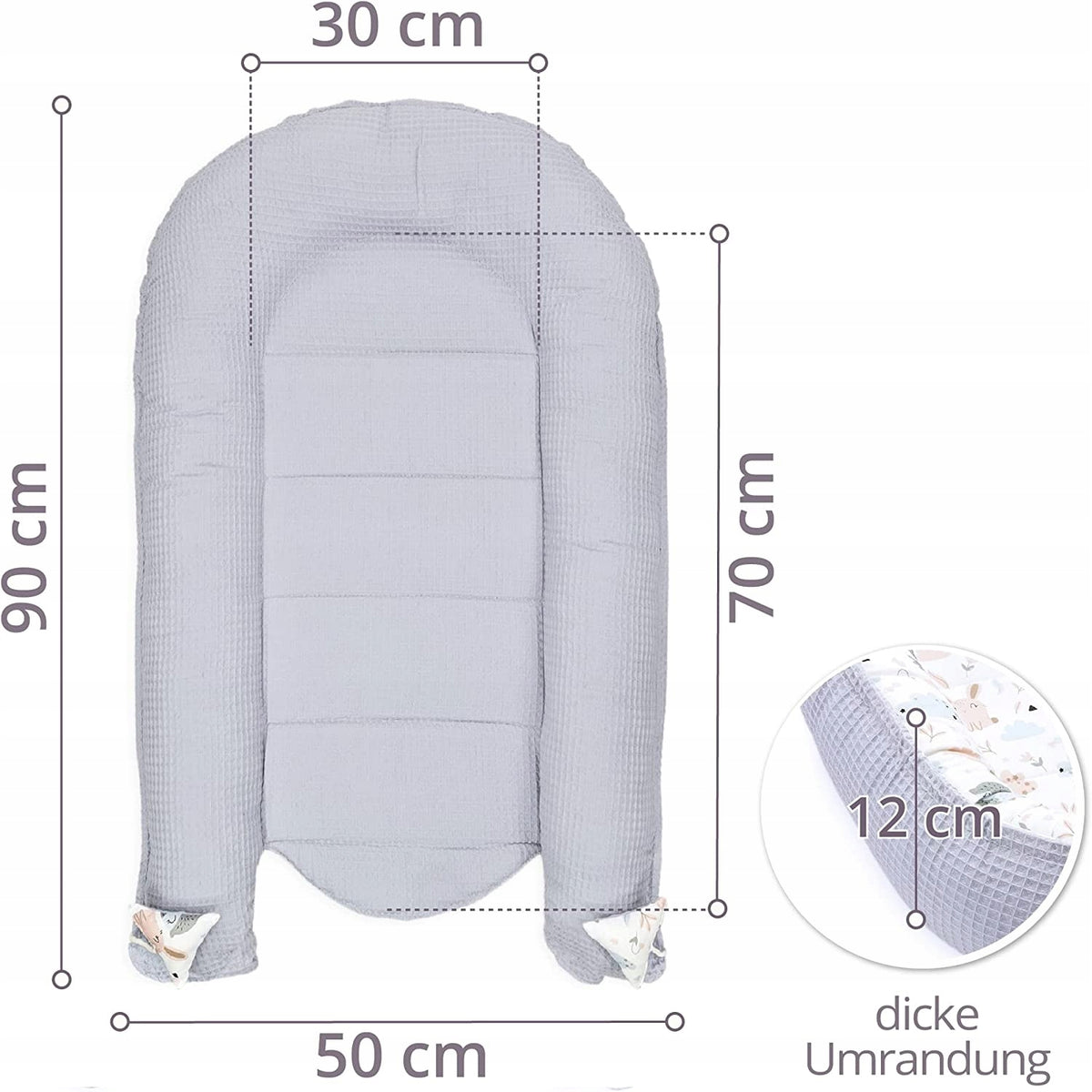 TOTSY BABY kokon niemowlęcy gniazdo 90 x 50