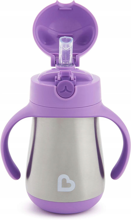 MUNCHKIN Cool Cat tasse anti-fuite avec paille EN ACIER 237 ml