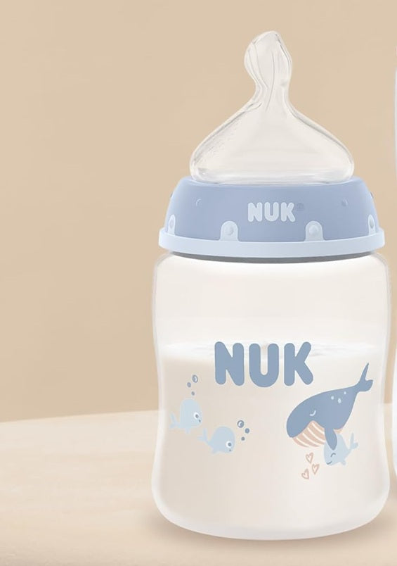 NUK First Choice 4 darabos készlet, 150/300 ml-es cumisüvegek, S/M cumifejek, 0–3 hó+, BAJNA
