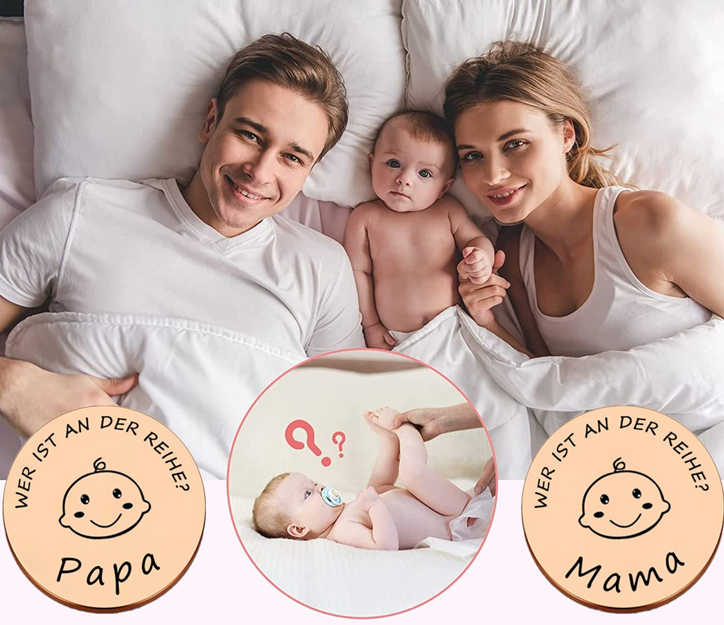 KIYOYI pièce en acier pour prendre des décisions MAMAN ou PAPA 3 cm