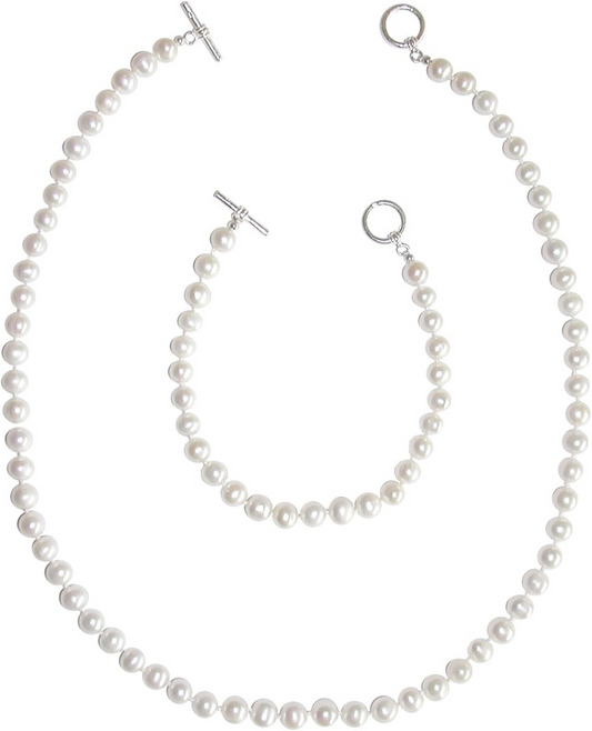 ROBA collier et bracelet en perles de culture d'eau douce