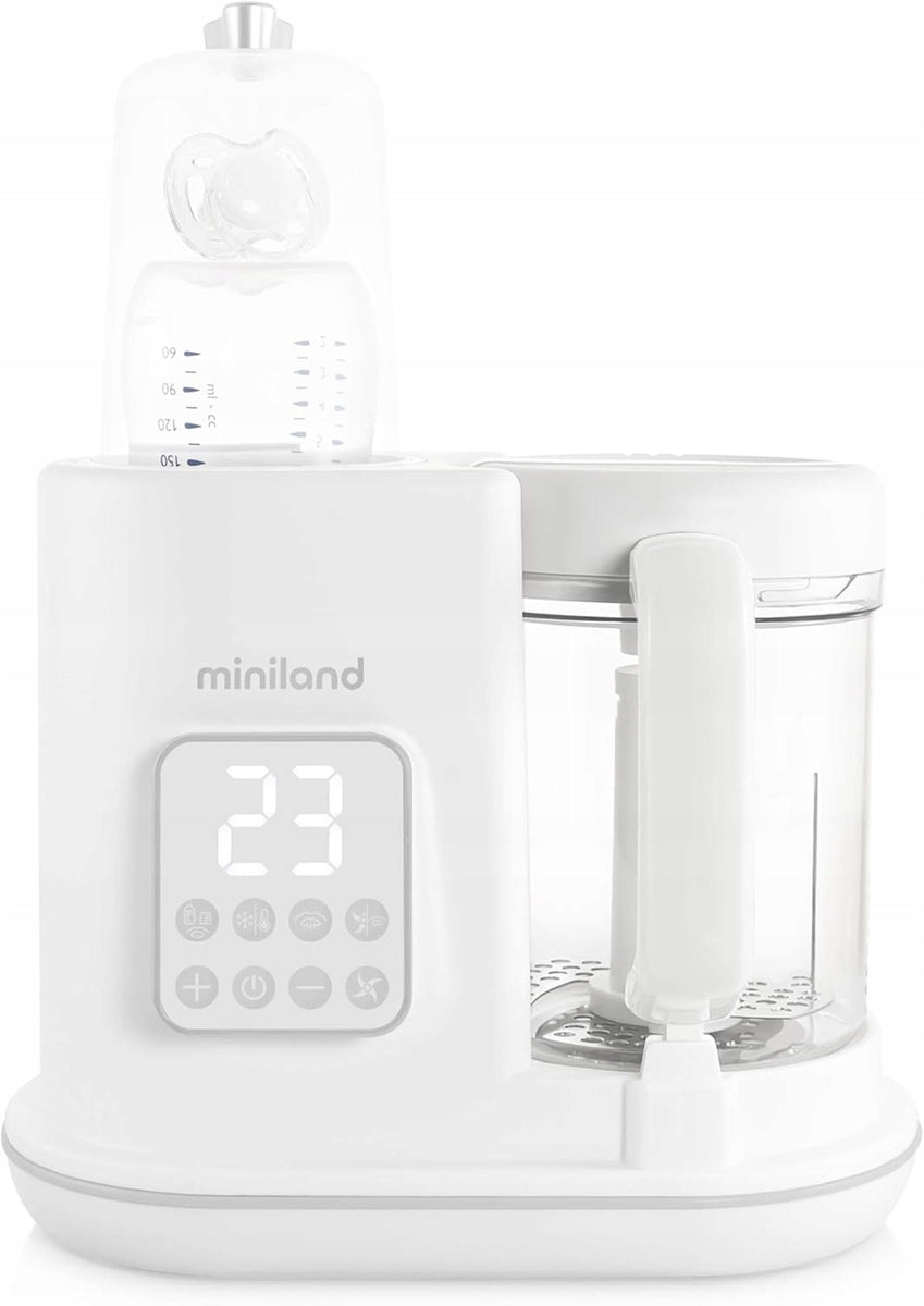 MINILAND Chefy 6 robot de cuisine 6-en-1 cuiseur vapeur mixeur + pince doseur sac