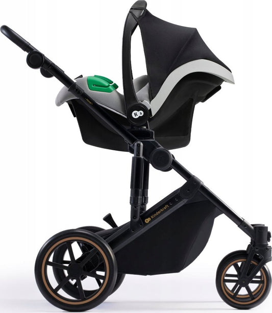 KINDERKRAFT PRIME2 PRO 3w1 wózek wielofunkcyjny do 22kg + fotelik MINK PRO – SHADOW GREY – zdjęcie 2