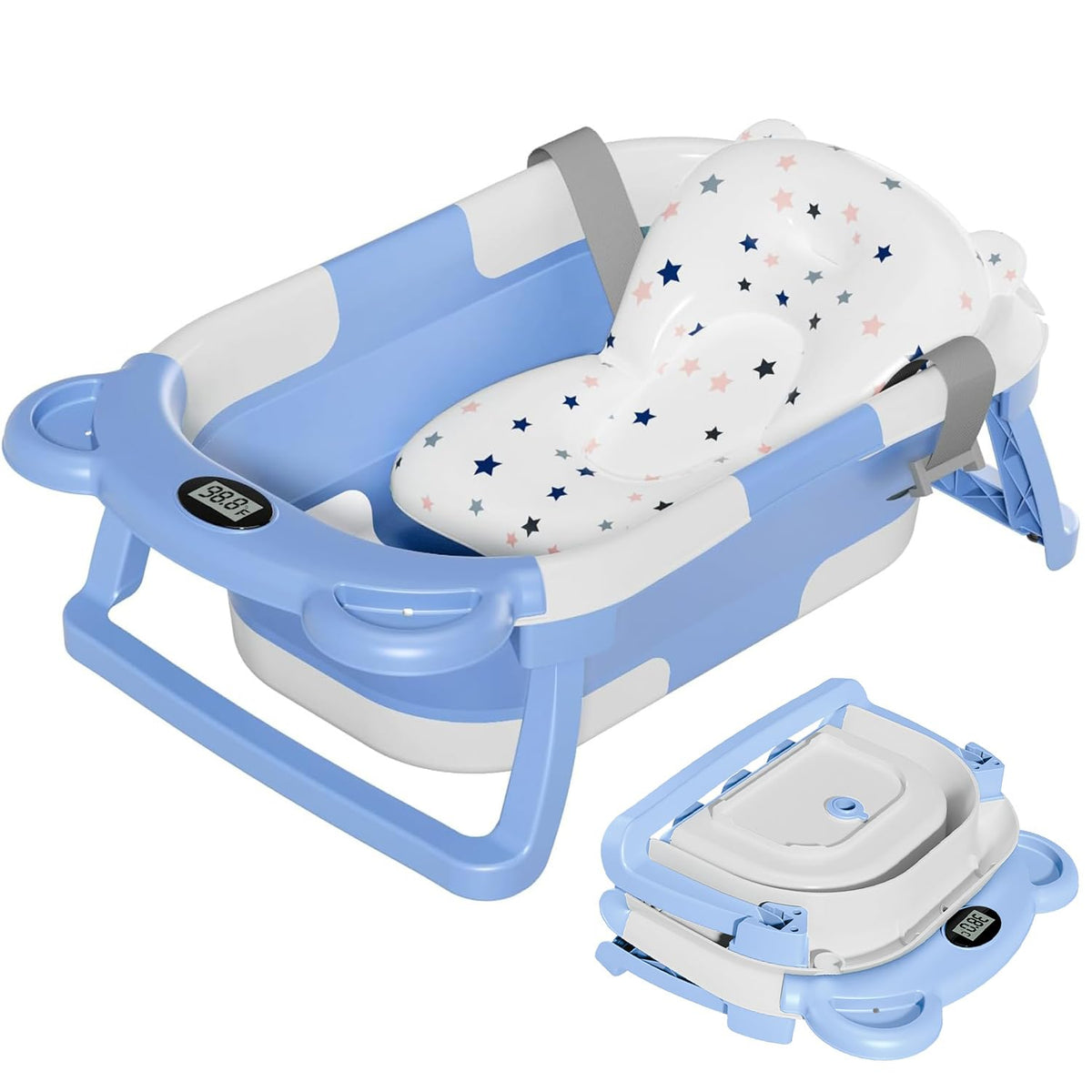 SUPERB compact baby bathtub with insert for newborns