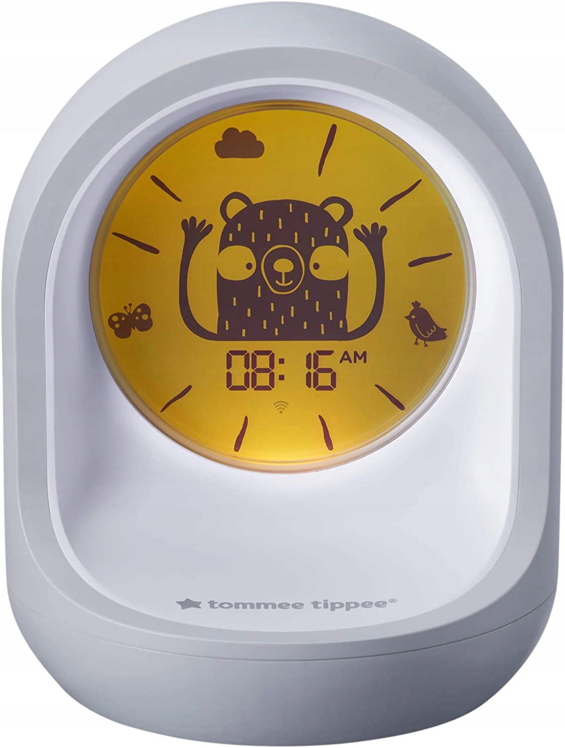 TOMMEE TIPPEE TimeKeeper zegar trener snu dla dzieci, biało-szary, z wyświetlaczem i aplikacją