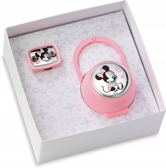 VALENTI DISNEY Minnie sutteetui + kæde PVD-belægning (sølv)