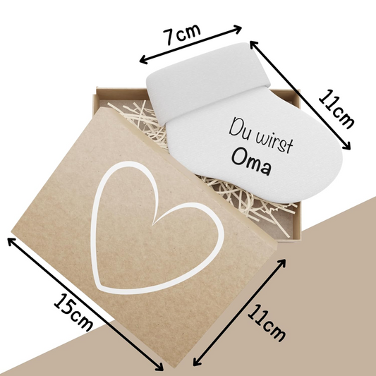 BUNNY BOO chaussettes en coton "Tu seras grand-mère" + boîte LANGUE ALLEMANDE