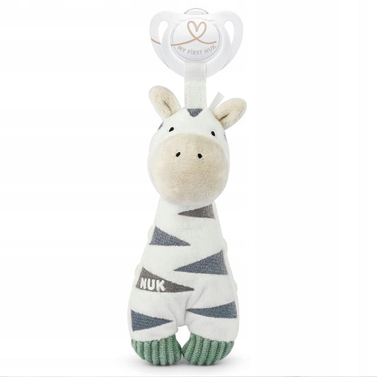 NUK Little Friend sucette apaisante avec doudou ZÈBRE 0-6 m