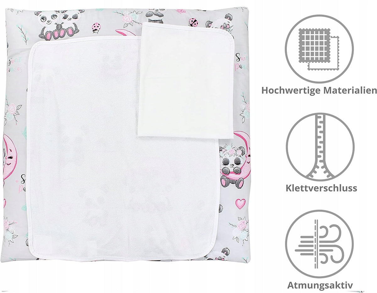 TUPTAM miękki przewijak z pokrowcami x2 75x50 cm z wodoodpornymi pokrowcami i miękkim, oddychającym wypełnieniem